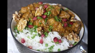 PERSIAN POMEGRANATEWALNUT CHICKEN FESENJAN [upl. by Ymia578]