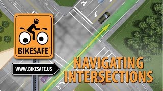 Riding on the Street Navigating Intersections  BikeSafe [upl. by Sixel]