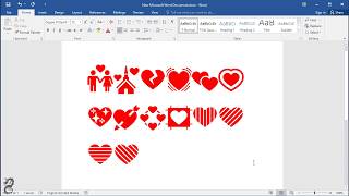 How to insert heart symbols in Word [upl. by Fairfield]