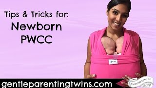 Babywearing Newborn Twins Pocket Wrap Cross Carry PWCC [upl. by Blandina]