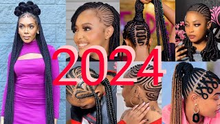 60  Unique amp Elegant Hairstyles For Black Women 2024  Trending Cornrow Hairstyles [upl. by Newman]