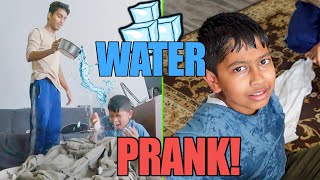 POURING ICE WATER ON BROTHER  PRANK  HE GOT MAD 😡🤣  VelBros Tamil [upl. by Inad]