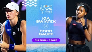 Iga Swiatek vs Coco Gauff  2023 WTA Finals Group Stage  WTA Match Highlights [upl. by Niro146]