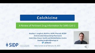 Colchicine EvidenceBased Health Information Related to COVID19 [upl. by Eityak226]