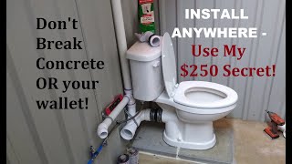 Unusual install of a Toilet First youll ever see Anyone can do it too  Parts used below [upl. by Eppesiug]