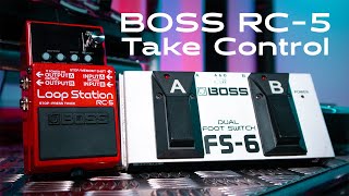 How to setup a BOSS RC5 External Foot Switch tutorial [upl. by Langelo712]