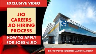 JIO CAREERS  HOW TO APPLY FOR JIO JOB CAREER WITH JIO SELECTION PROCESS  JIO VACANCIES [upl. by Trinetta48]