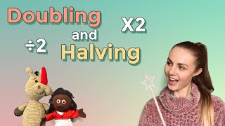 HALVING and DOUBLING explained Lots of examples Fun interactive lesson [upl. by Imas]