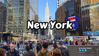 Walking The Streets Of New York USA  4K City Tour with Manhattan Sounds [upl. by Smallman]