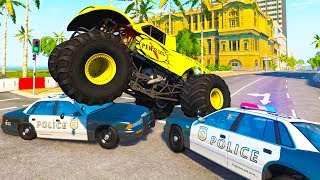 Insane High Speed Police Chases and Takedowns  BeamNG Drive Crash Test Compilation Gameplay [upl. by Fielding]