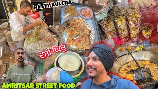 Amritsar Famous Patty Kulcha 😱 Best KULFA  Pakode  DRY Fruit Juice  Amritsar Street Food [upl. by Airehc]