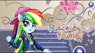 My Little Pony Equestria Girls Rainbow Dash Dress Up Game for Kids Walkthrough [upl. by Htial26]