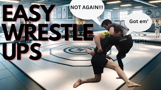 Use These Wrestle Ups To Reverse Your Opponent From Reverse De La Riva Guard  BJJ Sweeps [upl. by Edalb]