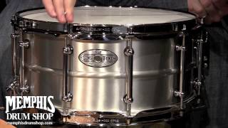 Pearl 14x65 Sensitone Beaded Seamless Aluminum Snare Drum [upl. by Idieh629]