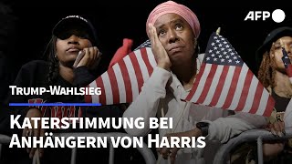 Katerstimmung bei Anhängern von Kamala Harris  AFP [upl. by Acinor]