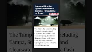 Hurricane Milton live updates Monster storm Slams Into Florida Deaths Confirmed [upl. by Ennaul307]