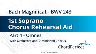 Bachs Magnificat Part 4  Omnes  1st Soprano Chorus Rehearsal Aid [upl. by Nosauq]