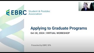 EBRC SPA Graduate Applications Workshop [upl. by Jennifer]