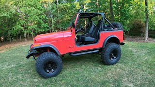 Jeep CJ7 Update 33  New 35s Look Awesome [upl. by Arocahs]