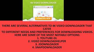 SEVERAL ALTERNATIVES TO 4K VIDEO DOWNLOADER [upl. by Ased]