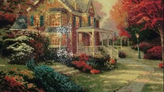 3 COMPLETED DIAMOND PAINTING  THOMAS KINKADES quotVICTORIAN AUTUMNquot [upl. by Marleen]