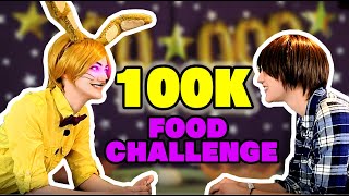 100K FOOD CHALLENGE THE NASTIEST THING IVE CONSUMED YET  Henry and Glitchtrap cosplays [upl. by Paza895]