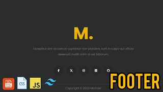 Portfolio Website Using HTML CSS Tailwind amp Javascript  Footer  Part 8  codewithsirohiya [upl. by Nitsirc]