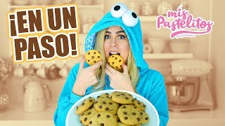 GALLETAS EN 1 PASO  CHOCO CHIPS  MIS PASTELITOS [upl. by Honig]