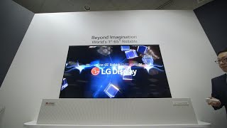 LG Display rollable OLED TV handson [upl. by Rollecnahc649]