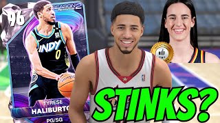 FREE LEVEL 40 TYRESE HAILBURTON IS A STINKY TYPE OF GOOD IN NBA2K25 MyTEAM GAMEPLAY [upl. by Airot]