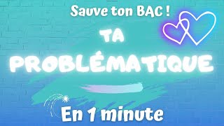 une PROBLEMATIQUE de commentaire en 1 min [upl. by Sualokcin]