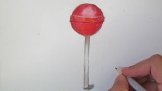 Realistic Lollipop Speed Drawing [upl. by Enirhtac]