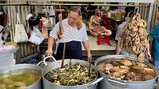 Super Delicious Chinese Food on Vietnamese Streets  Pork Leg Rice Braised with Beans [upl. by Jessalyn]