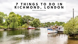 THINGS TO DO IN RICHMOND LONDON  Thames Path  Richmond Park  Richmond Green  Shops  Cafes [upl. by Ellertnom]