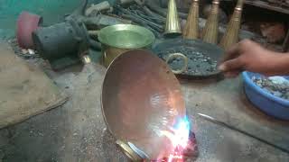 Tin coating  कलेई brasscopper utensils  kalai karne ki vidhi [upl. by Lally]