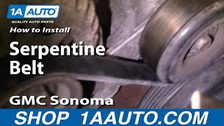 How to Replace Serpentine Belt 9904 GMC Sonoma [upl. by Aivek]