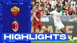 RomaMilan 11  Two goals in added time at the Olimpico Goals amp Highlights  Serie A 202223 [upl. by Bunce]