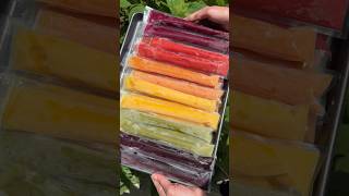 Homemade Freezer Pops made with REAL fruit 🍓 recipe shorts easyrecipe [upl. by Mirella]