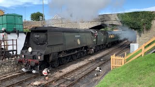 34070 ‘Manston’ departing Swanage  130824 [upl. by Andres]