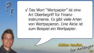 Was sind Wertpapiere  Einfache Definition in 61 Sek  ITeil 3 [upl. by Gerhan]