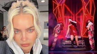 AnneMarie Reacts To Her Fall On Brit Awards 2022 [upl. by Aehsat]