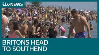 Southend beach packed during coronavirus lockdown  ITV News [upl. by Arted]