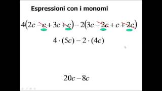 Espressioni con i monomi [upl. by Merrily84]