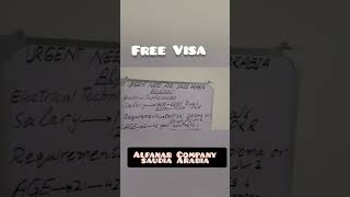 Free visa Alfanar Company shorts jobsearch [upl. by Lumpkin]