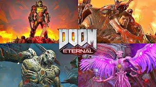 Doom Eternal  All Boss Fights  DLC 2021 [upl. by Lletnom]