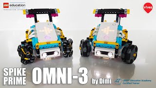 LEGO SPIKE Prime Omni3  an omnidirectional robot [upl. by Emmeram]