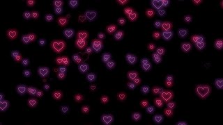 Flying Heart💜💖Heart Background  Neon Light Love Heart Background Video Loop 3 Hours [upl. by Ciprian]