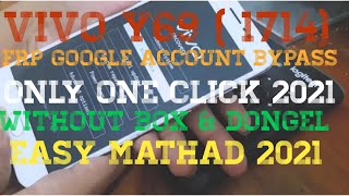 Vivo Y69  Vivo 1714  frp umt easy adb method by DILSHAD MOBILE CARE 2021 [upl. by Atinej]