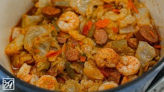 Delicious Fried Cabbage with Shrimp Recipe Ready in Just 30 Minutes [upl. by Annaitsirhc183]