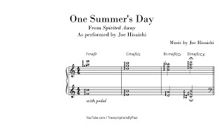 One Summers Day  From Spirited Away  Sheet music transcription [upl. by Aihsekin]